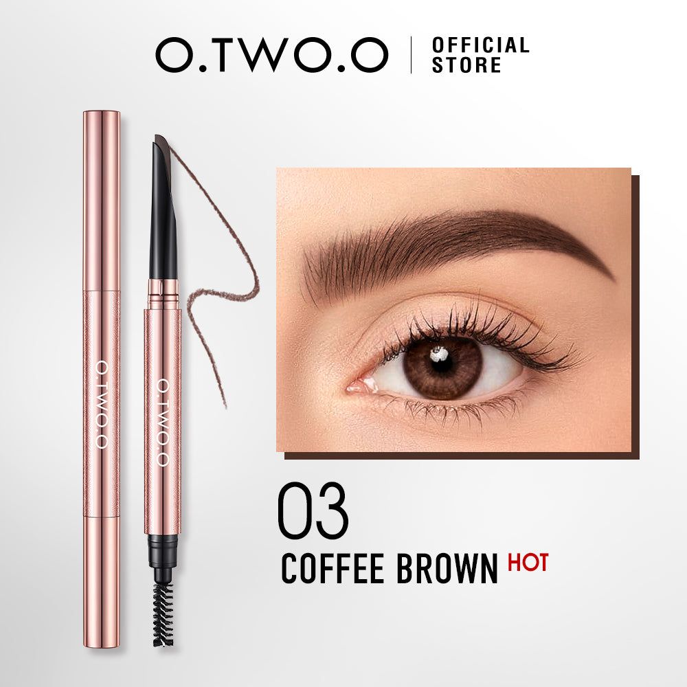 O.TWO.O Machete-shaped Smooth Long Lasting Eyebrow Pencil Coffee Brown O.TWO.O