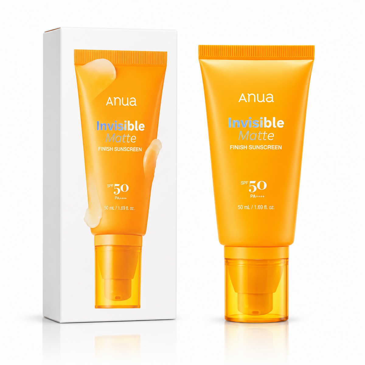 Anua Invisible Matte Finish Sunscreen Spf50 Pa++++ 50Ml - Matte Sunscreen For High Uv Protection Invisible Finish Oil-Control Look Daily Protection Daily Korean Skincare Suitable For Oily, Combination And Normal Skin