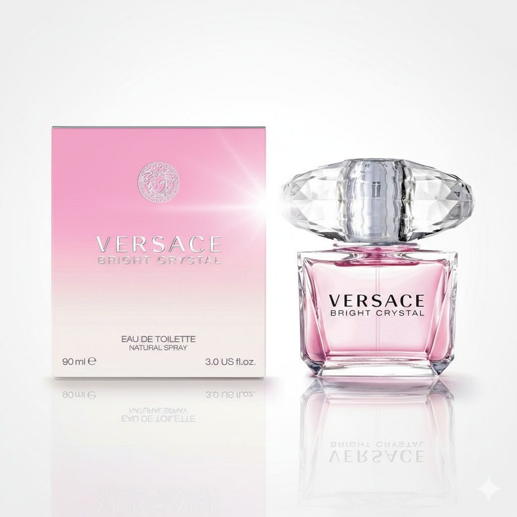 Versace Bright Crystal 90 Ml - Fresh Floral Fruity Women'S Perfume Elegant Light Long Lasting Fragrance Versace