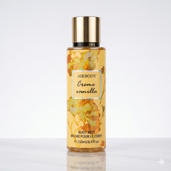 Airbody Creme Vanilla Body Mist 250Ml - Sweet Vanilla Hydrating Fragrance Mist For Soft Feminine Daily Freshness Airbody