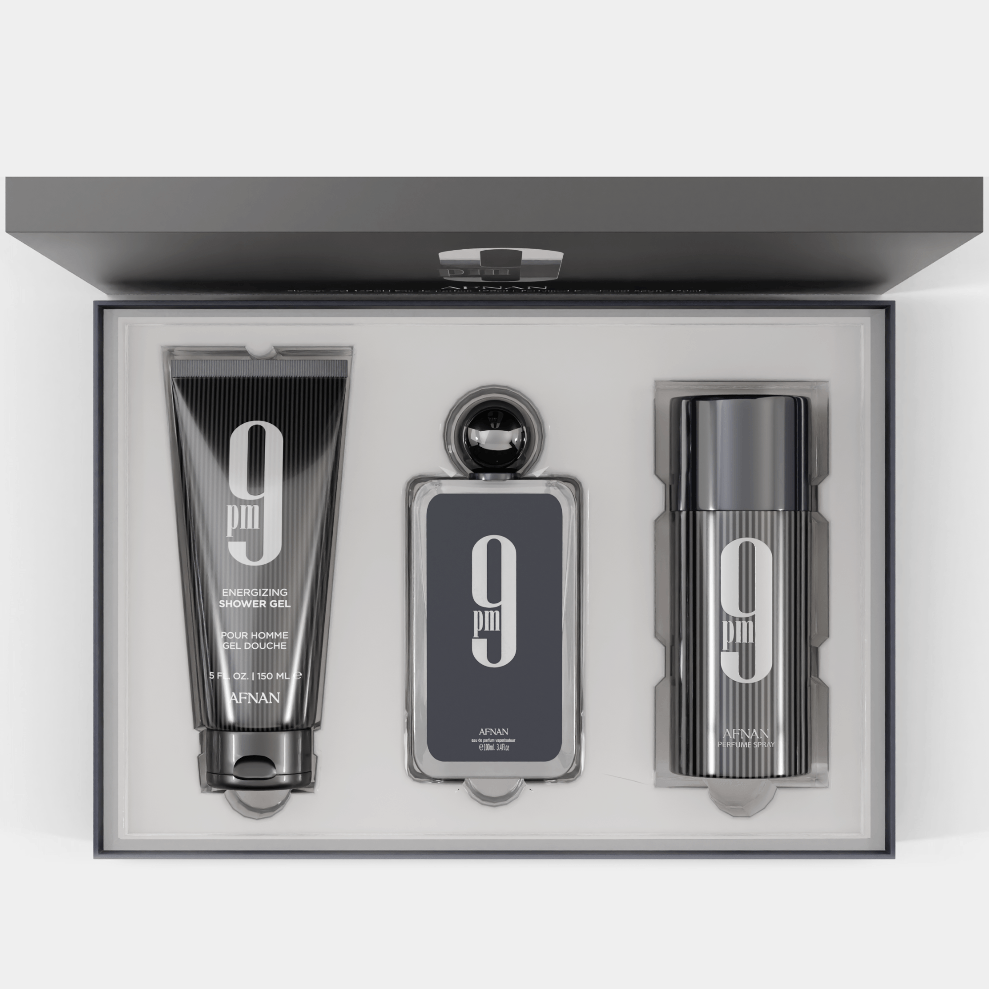 Afnan 9 PM Exclusive 3 Piece Gift Set For Men gift set view 3