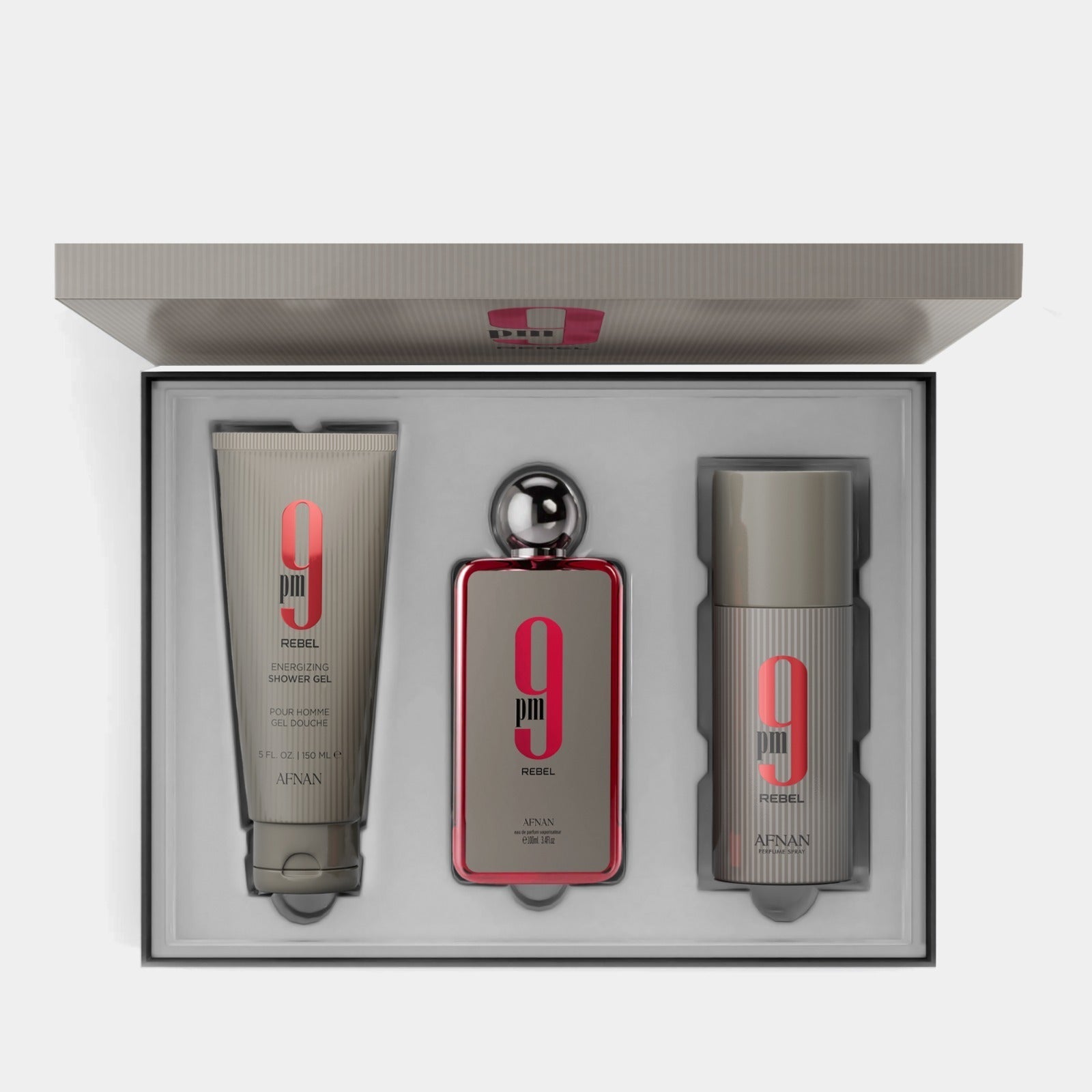 Afnan 9 PM Rebel Exclusive 3 Piece Gift Set gift set view 3