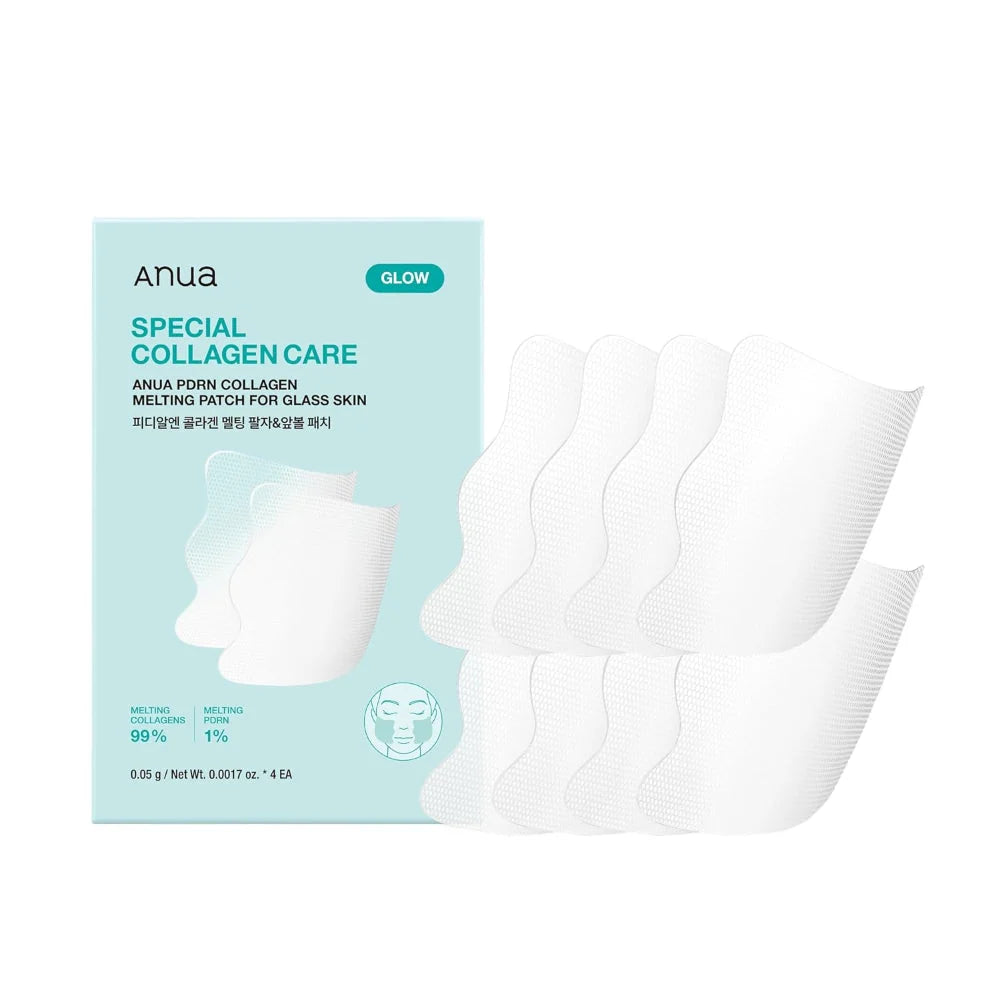 Anua PDRN Special Collagen Melting Patch for Glass Skin 4pcs – Intensive Hydrating Patch Set Anua