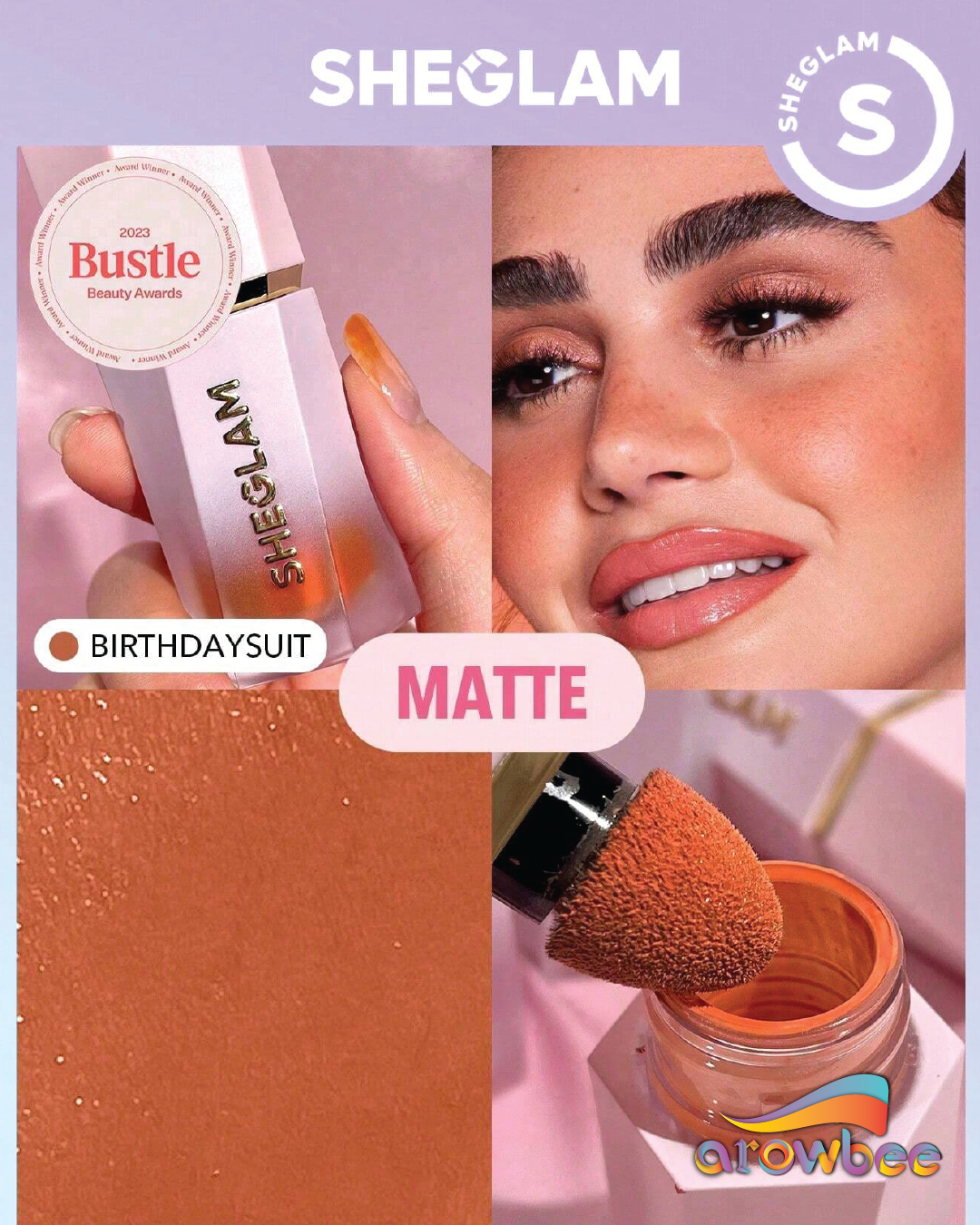 SHEGLAM Color Bloom Liquid Blush Matte Matte Birthday Suit Sheglam