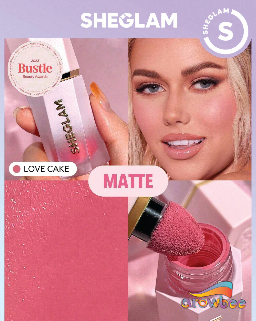 SHEGLAM Color Bloom Liquid Blush Matte Love Cake Sheglam