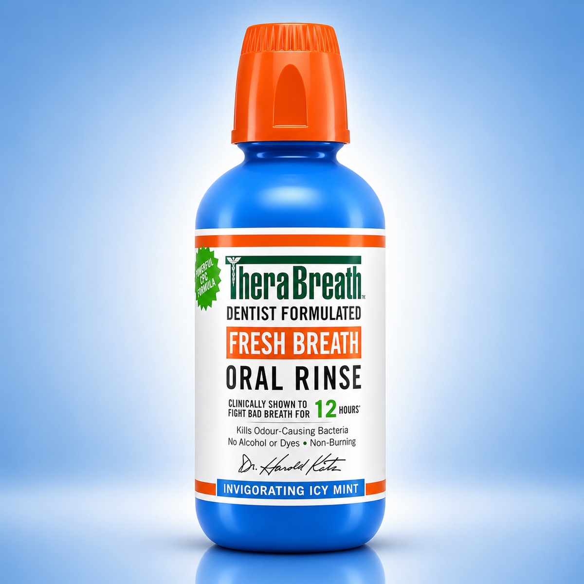 TheBreath Oral Rinse Invigorating Icy Mint 473mL Thera Breath