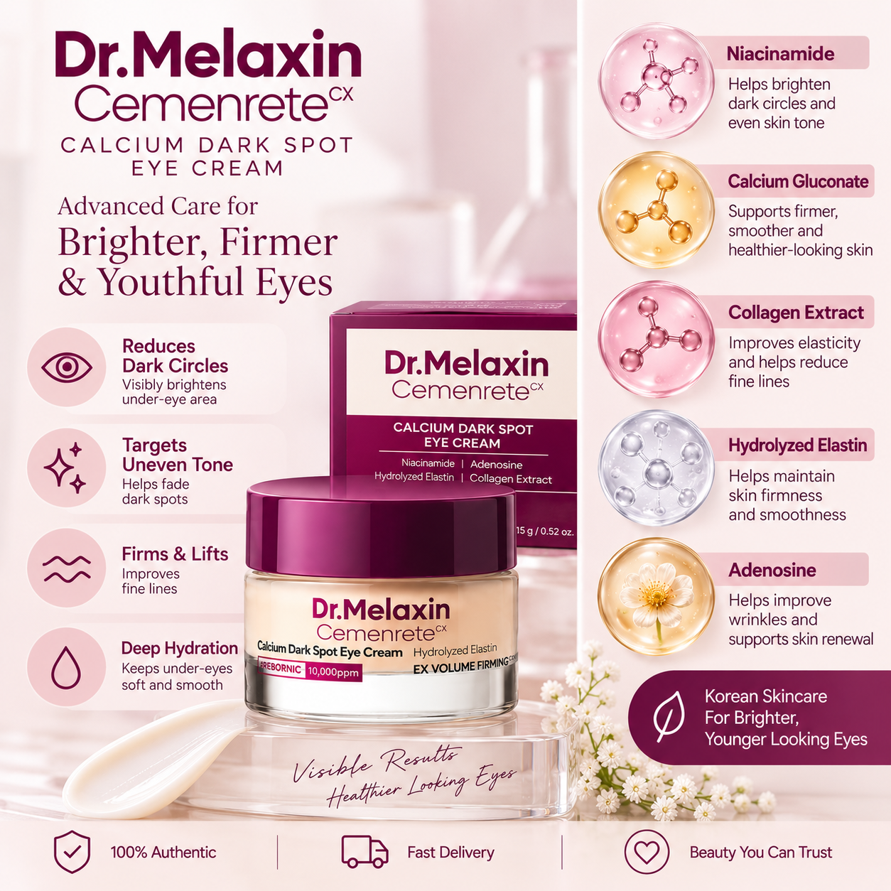 Dr.Melaxin Calcium Dark Spot Eye Cream 15g Dr. Melaxin