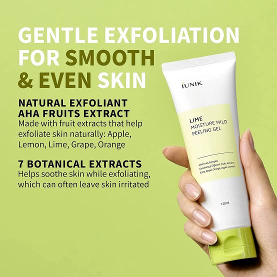 iUNIK Lime Moisture Mild Peeling Gel 90 ml - Gentle Exfoliating Face Gel | Best Before 24-03-2027 iUNIK