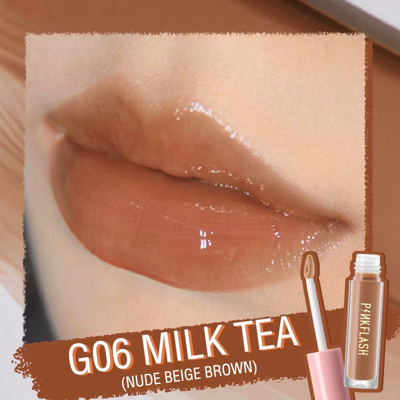 Pinkflash Ever Glossy Moist Lipgloss G06 Milk Tea Pink Flash