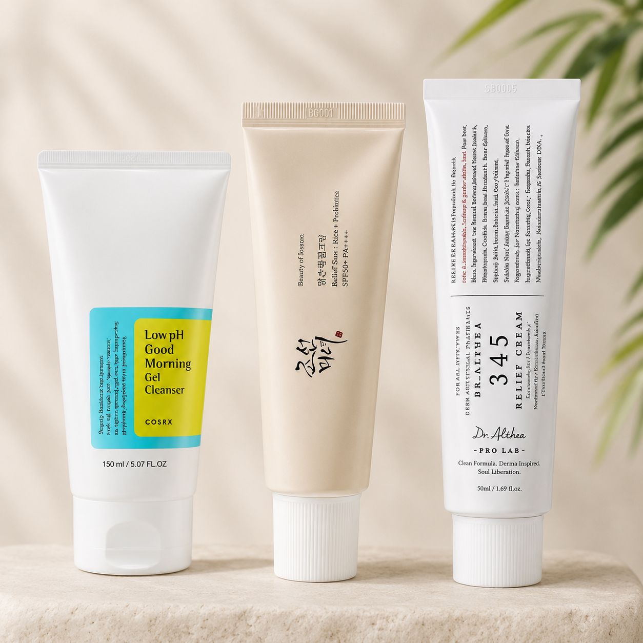 Basic Korean Skincare Routine Set – Cleanse, Moisturize & Protect | COSRX + Beauty of Joseon + Dr. Althea Korean