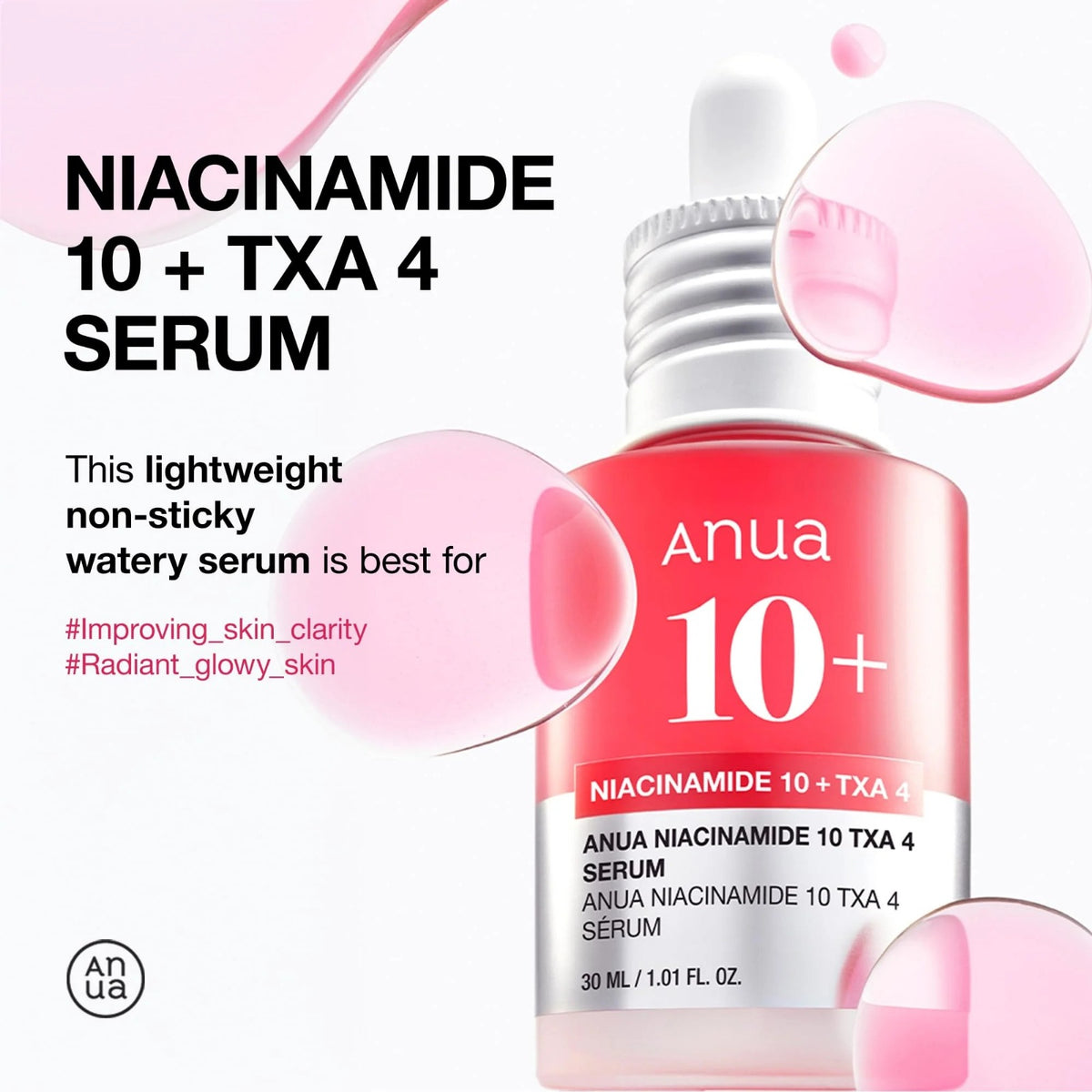 Anua Niacinamide 10% +TXA 4% Serum - 30ml