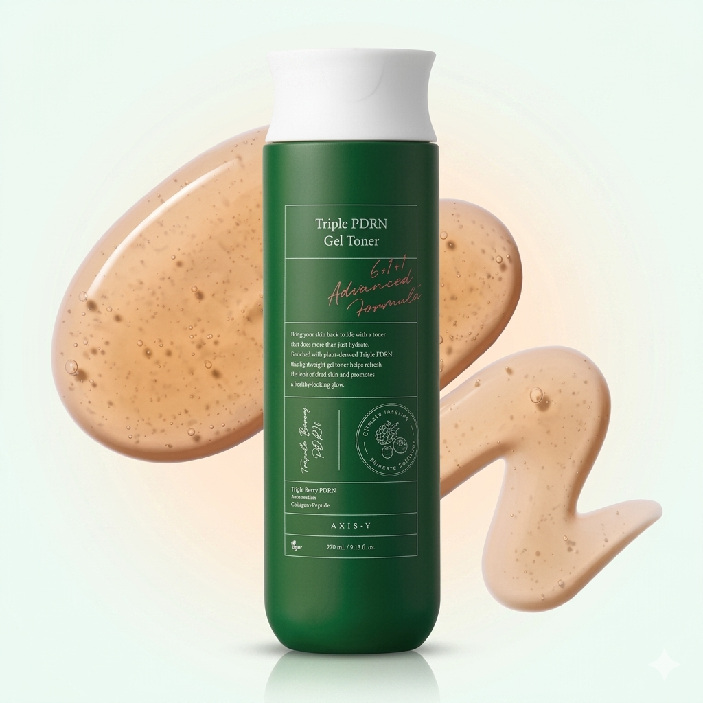 Axis-Y Triple Pdrn Gel Toner 270Ml - Hydrating Repair Toner Skin Barrier Strengthening Soothing Essence