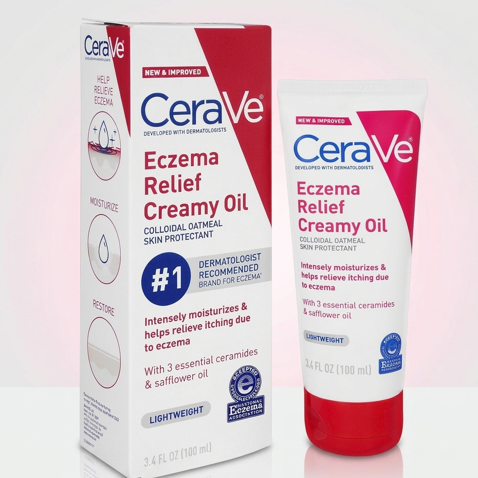 Cerave Eczema Relief Creamy Oil 100Ml - Soothing Hydrating Oil For Eczema Prone Dry Sensitive Skin CeraVe