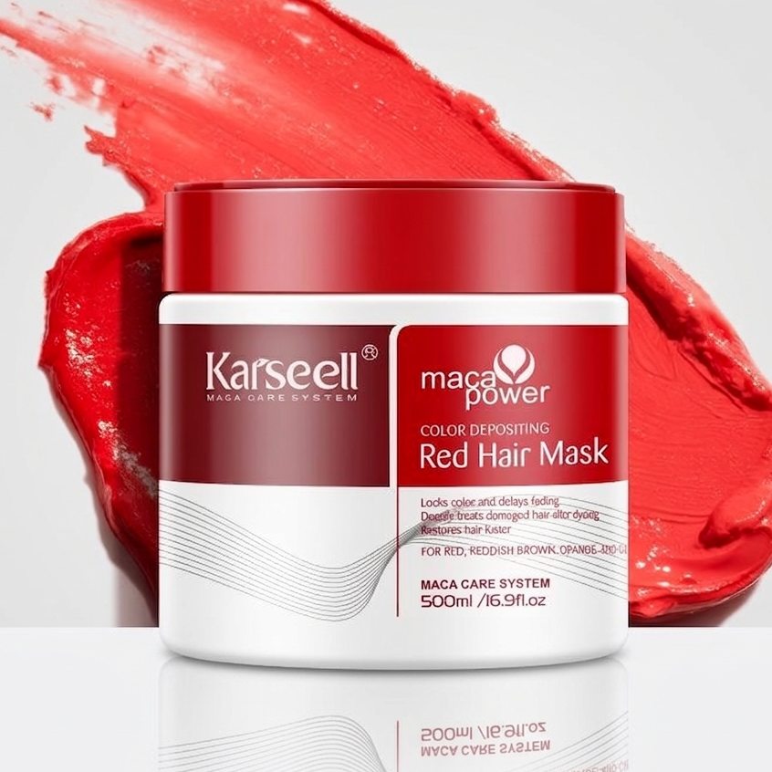 Karseell Maca Power Color Depositing Red Hair Mask 500ml