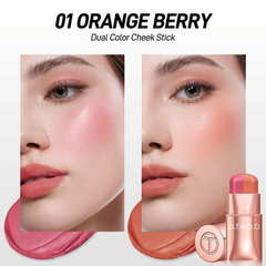 O.TWO.O Two-Color Blush Stick Berry #1 Glo Arabia