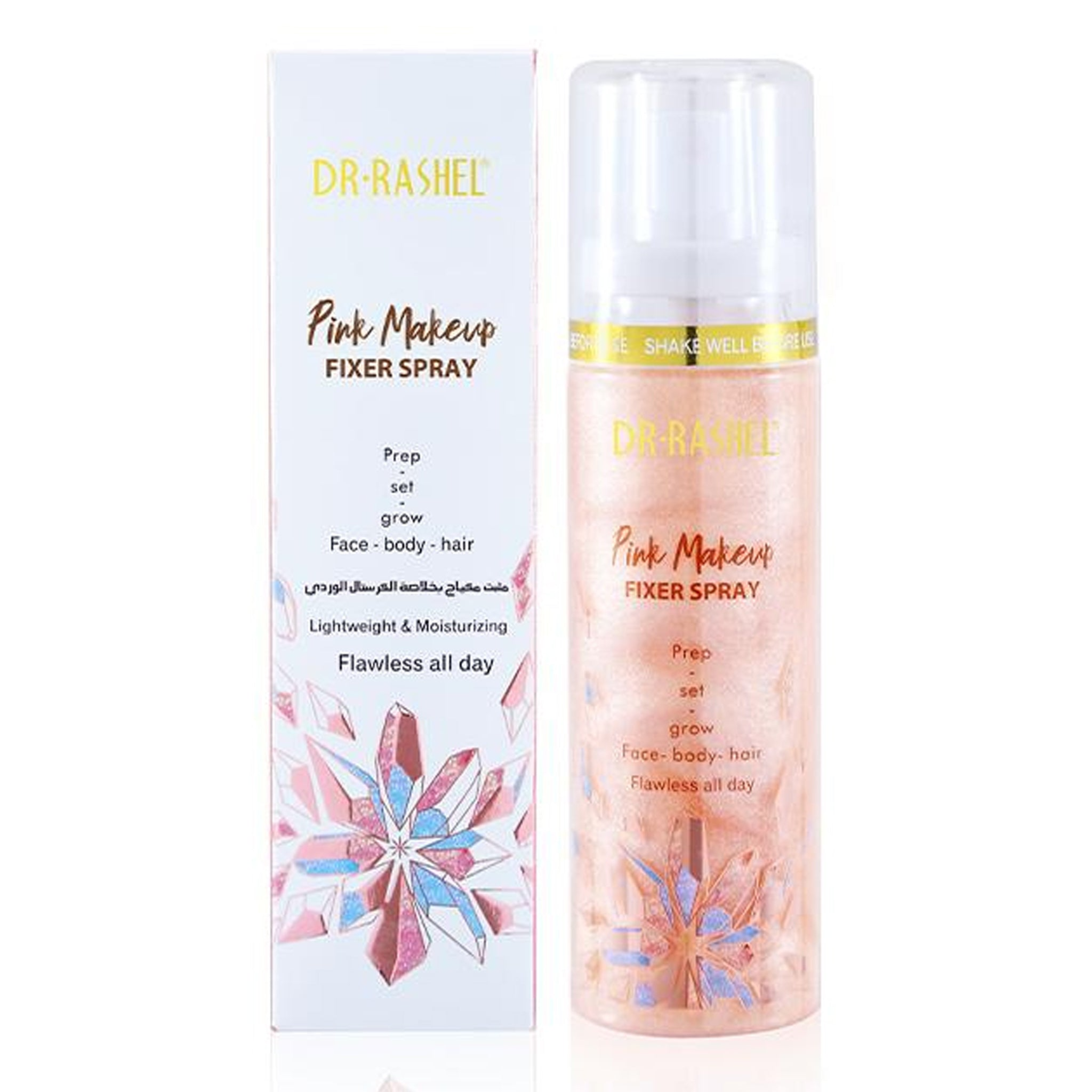 Dr.Rashel Pink Makeup Fixer Spray- 100ml Glo Arabia