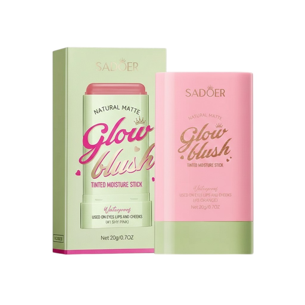 Sadoer Natural Matte Glow Blush Tinted Moisture Stick 20g #Shy Pink
