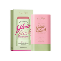 Sadoer Natural Matte Glow Blush Tinted Moisture Stick 20g #Shy Pink