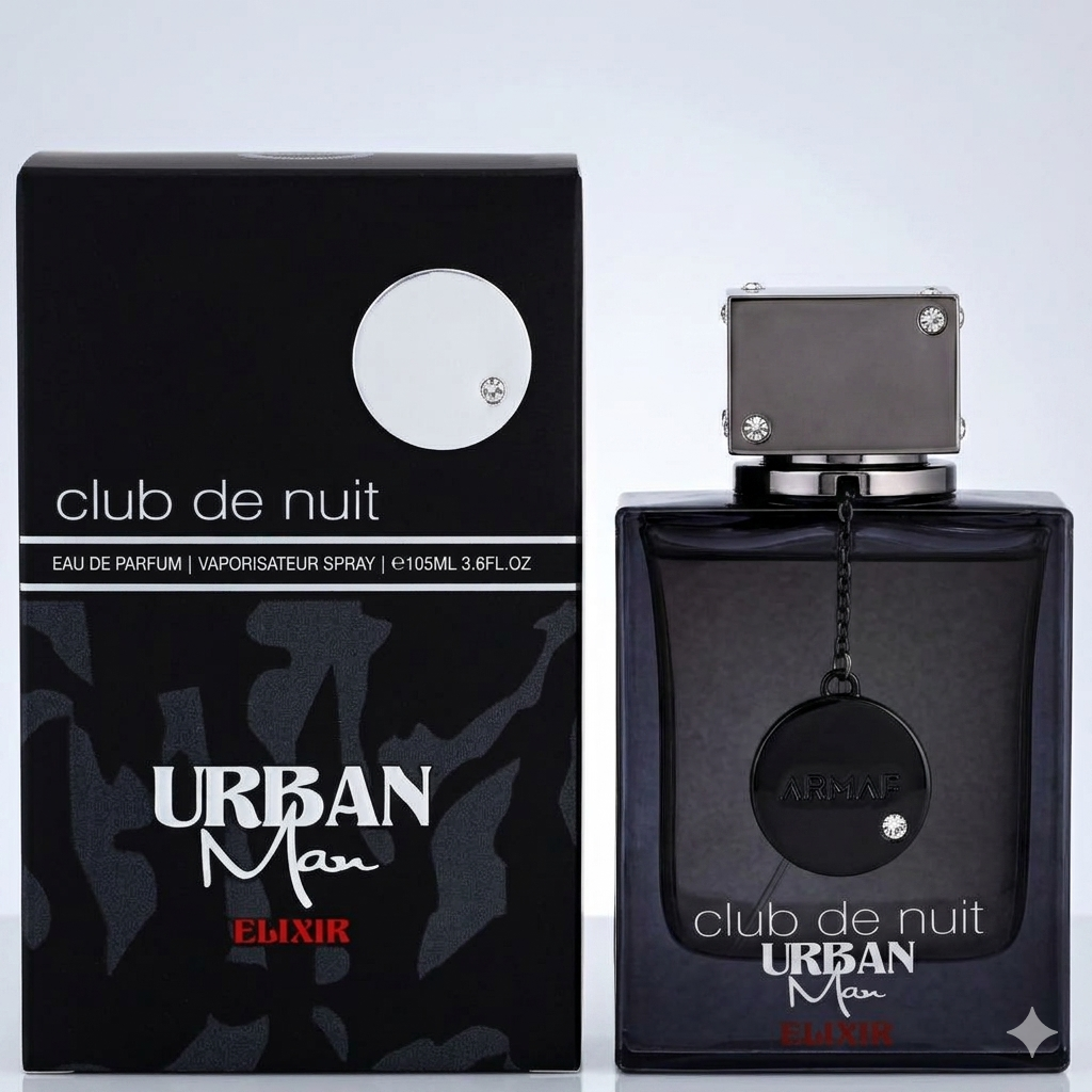 Club De Nuit Urban Man Elixir - Woody Spicy Men Eau De Parfum Bold Intense Long Lasting Fragrance Club