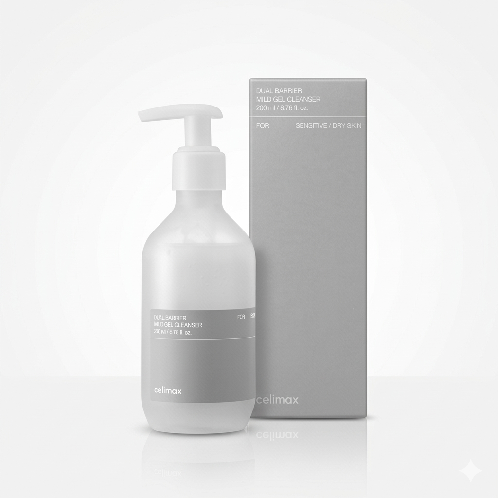 Celimax Dual Barrier Mild Gel Cleanser 200 Ml - Gentle Hydrating Low Ph Face Cleanser For Sensitive Skin Barrier Care