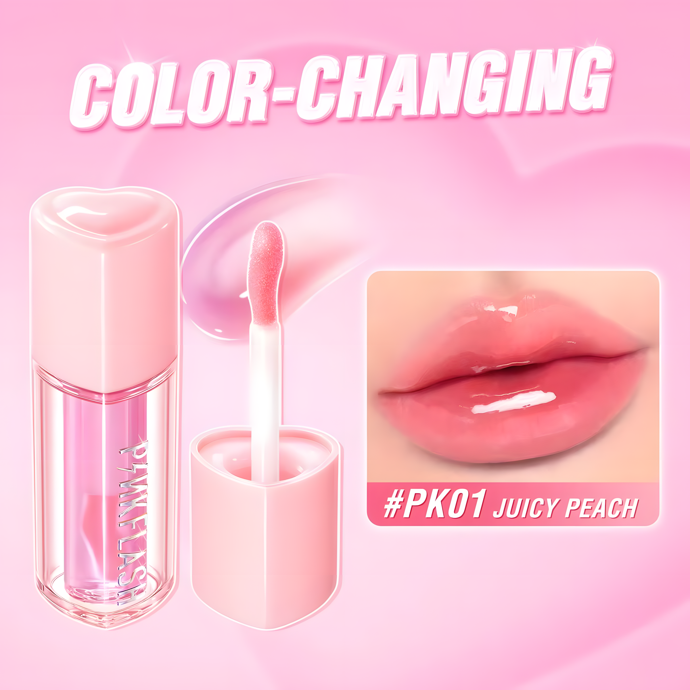 Pinkflash Lasting Lip Tint [L30] – Shade #Pk01 Juicy Peach
