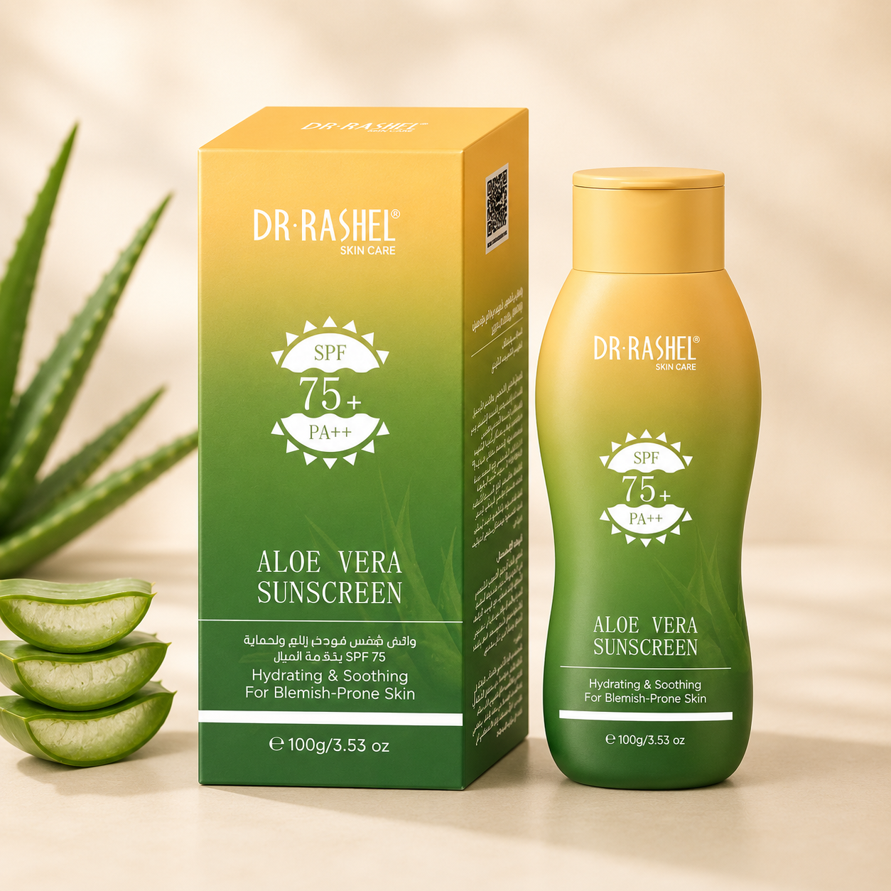 Dr. Rashel Aloe Vera Sunscreen Spf75+++ - Broad Spectrum Daily Sunscreen Spf Face Protection Lightweight Skin Care