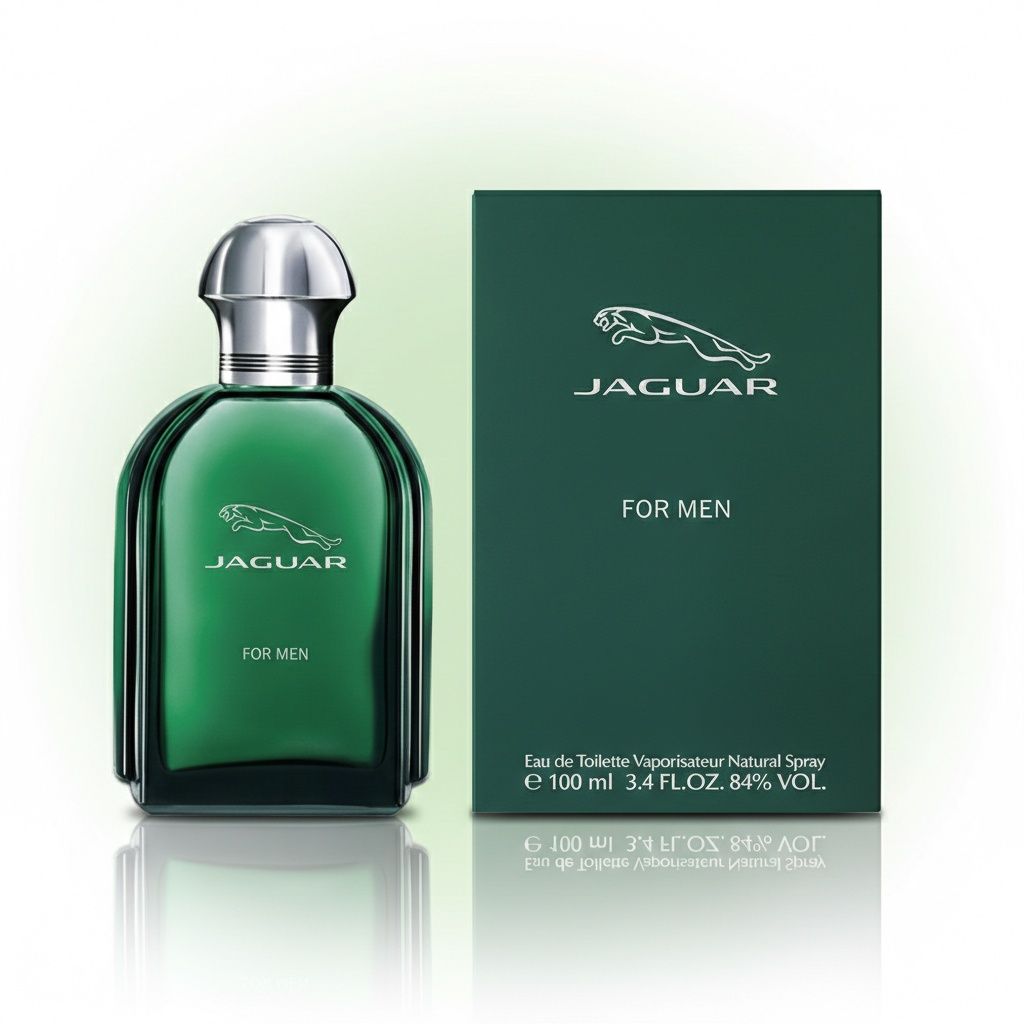 Jaguar For Men Green Eau De Toilette 100Ml - Fresh Aromatic Men'S Perfume Sporty Clean Long Lasting Fragrance Jaguar