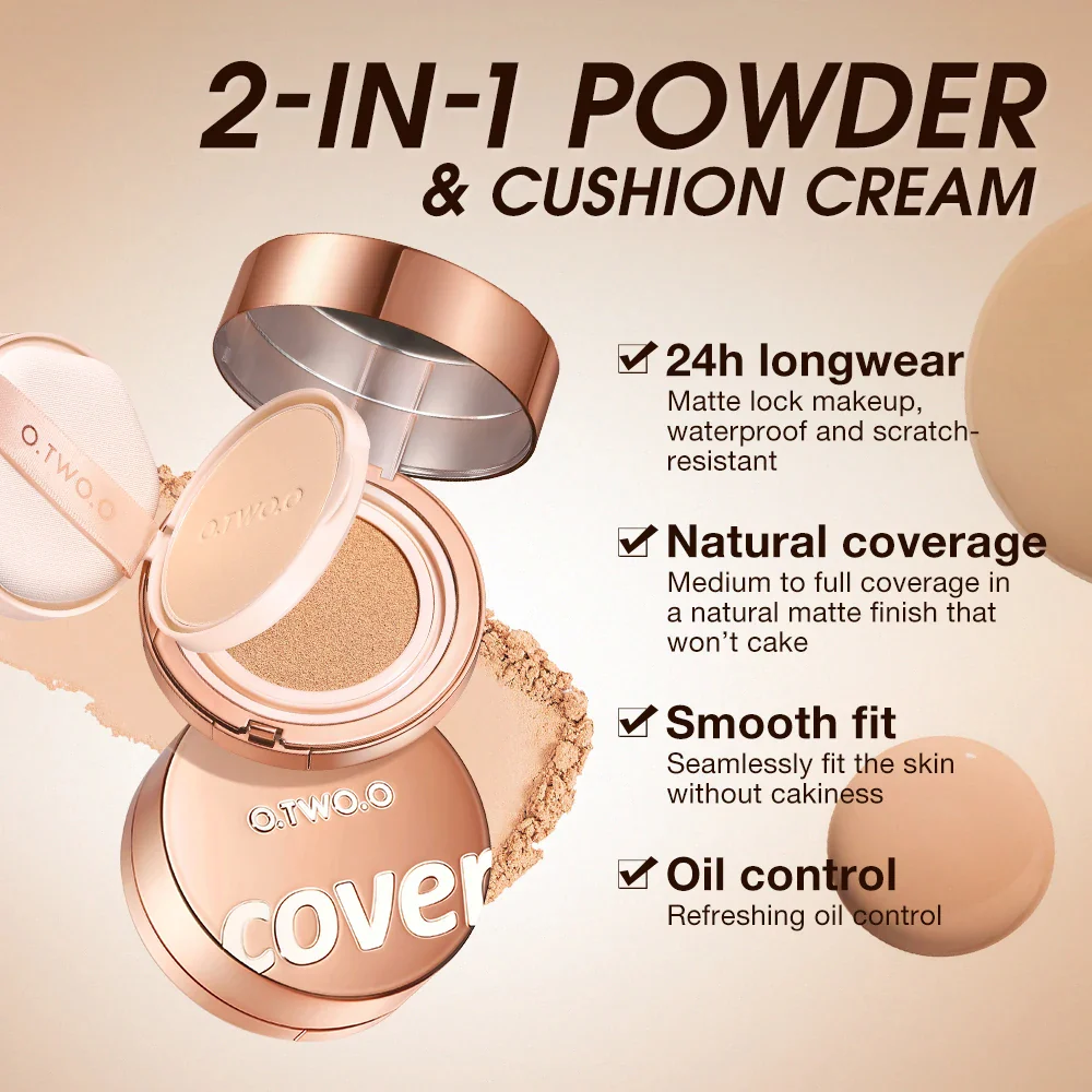 O.two.o 2in1 BB Cushion & Face Powder - 5.5g + 10g O.TWO.O