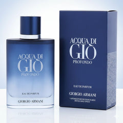 Giorgio Armani Acqua Di Profondo 100 Ml - Aquatic Aromatic Men'S Perfume Fresh Deep Ocean Long Lasting Fragrance Giorgio