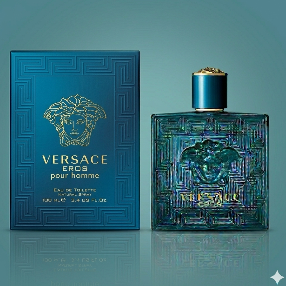 Versace Eros Pour Homme 100 Ml - Fresh Oriental Woody Men'S Perfume Strong Long Lasting Signature Fragrance Versace