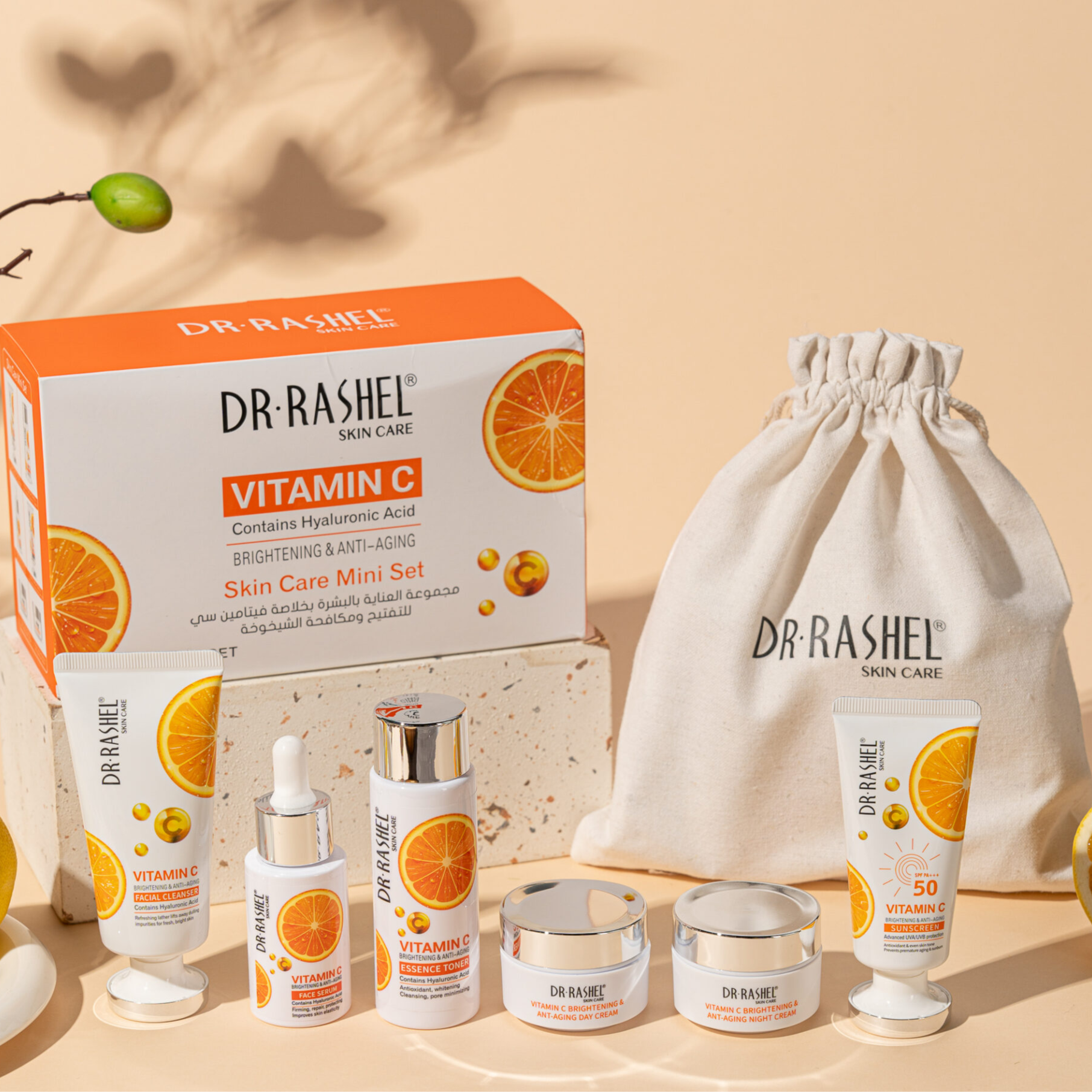 Dr.Rashel Vitamin C Skin Care Mini Set (6 Piece Set) Glo Arabia