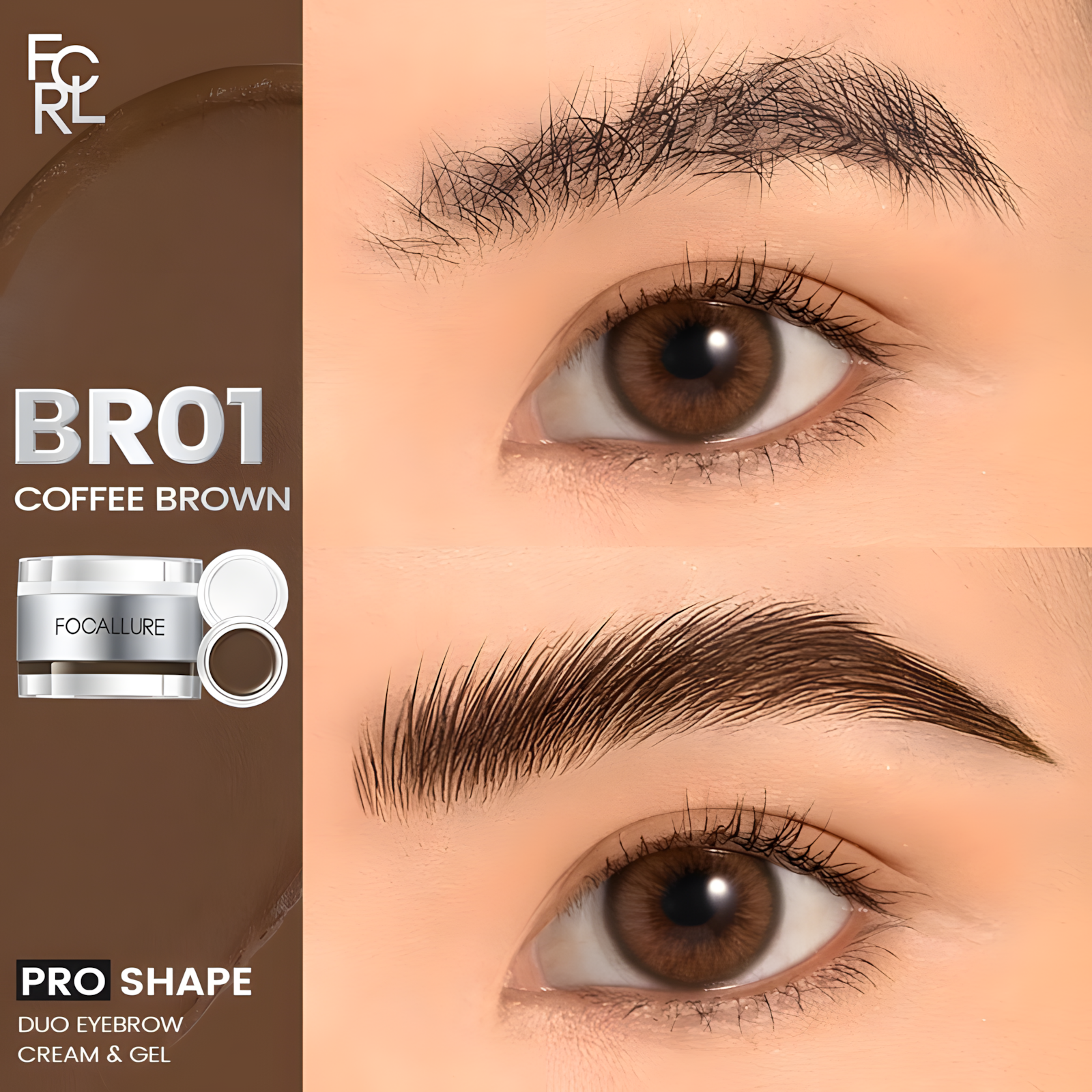 Focallure Eyebrow Cream [Fa23] – Shade #Br01 Coffee Brown