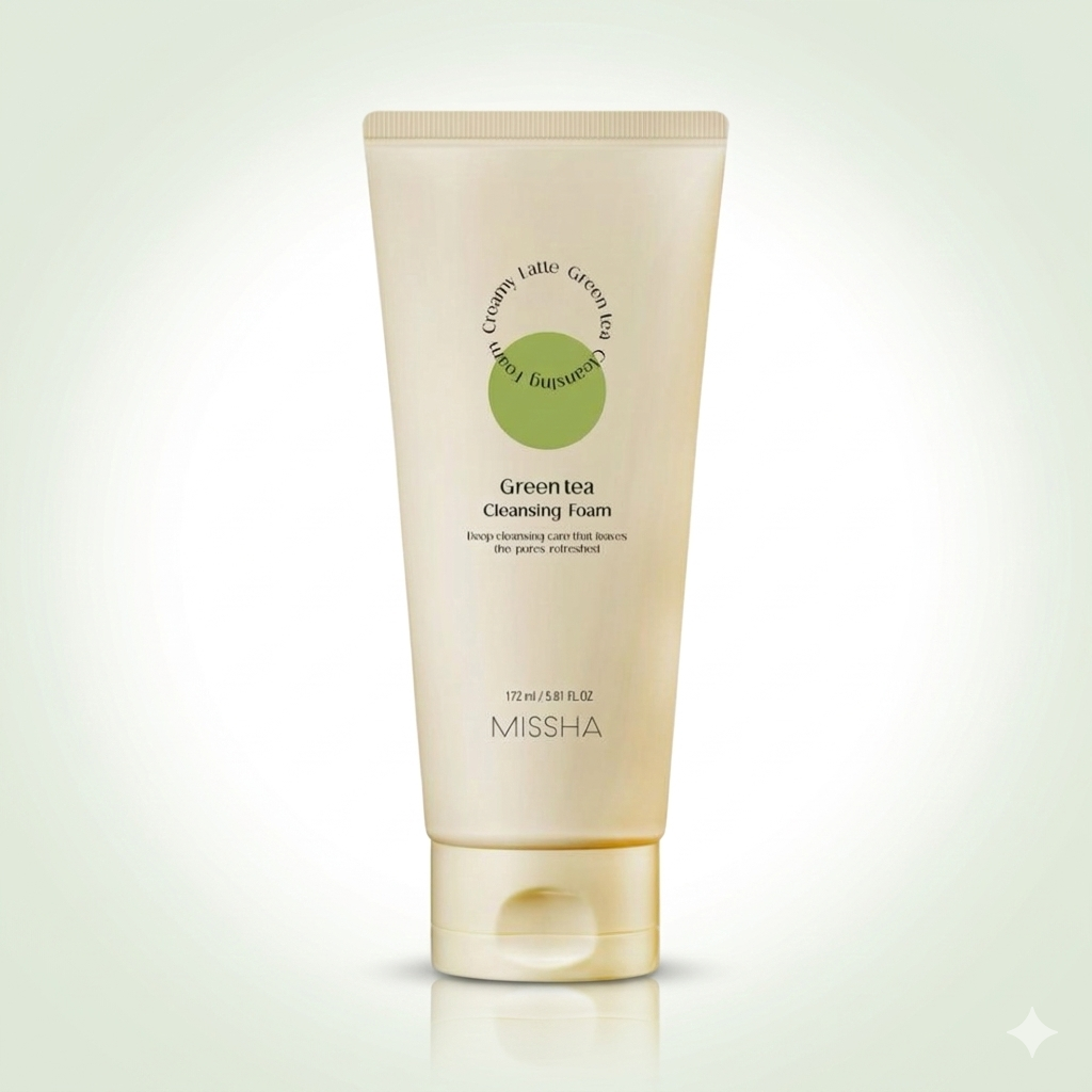 Missha Green Tea Cleansing Foam 172 ml Glo Arabia
