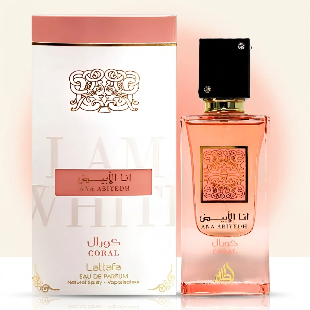 Lattafa Ana Abiyedh Coral 60Ml - Elegant Floral Fruity Long Lasting Luxury Perfume Lattafa