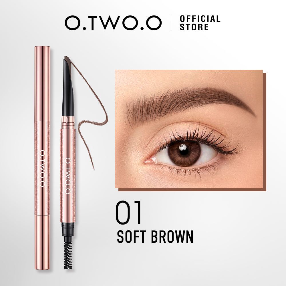 O.TWO.O Machete-shaped Smooth Long Lasting Eyebrow Pencil Soft Brown O.TWO.O