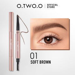 O.TWO.O Machete-shaped Smooth Long Lasting Eyebrow Pencil Soft Brown O.TWO.O