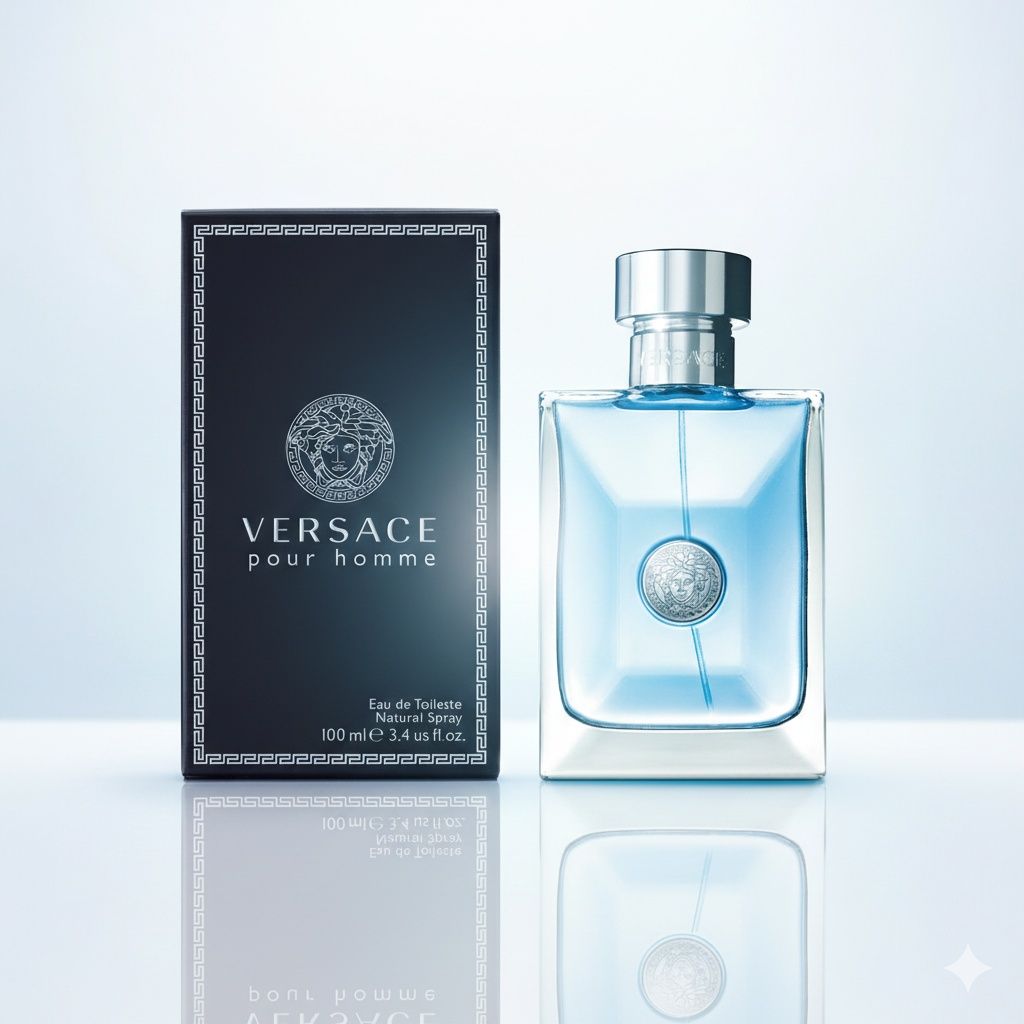 Versace Pour Homme 100 ML - Fresh Aromatic Men's Perfume Classic Clean Long Lasting Fragrance Versace