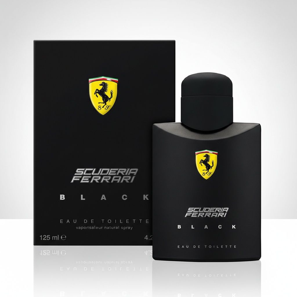 Scuderia Ferrari Black 125 Ml - Strong Aromatic Men'S Perfume Warm Spicy Long Lasting Fragrance Scuderia