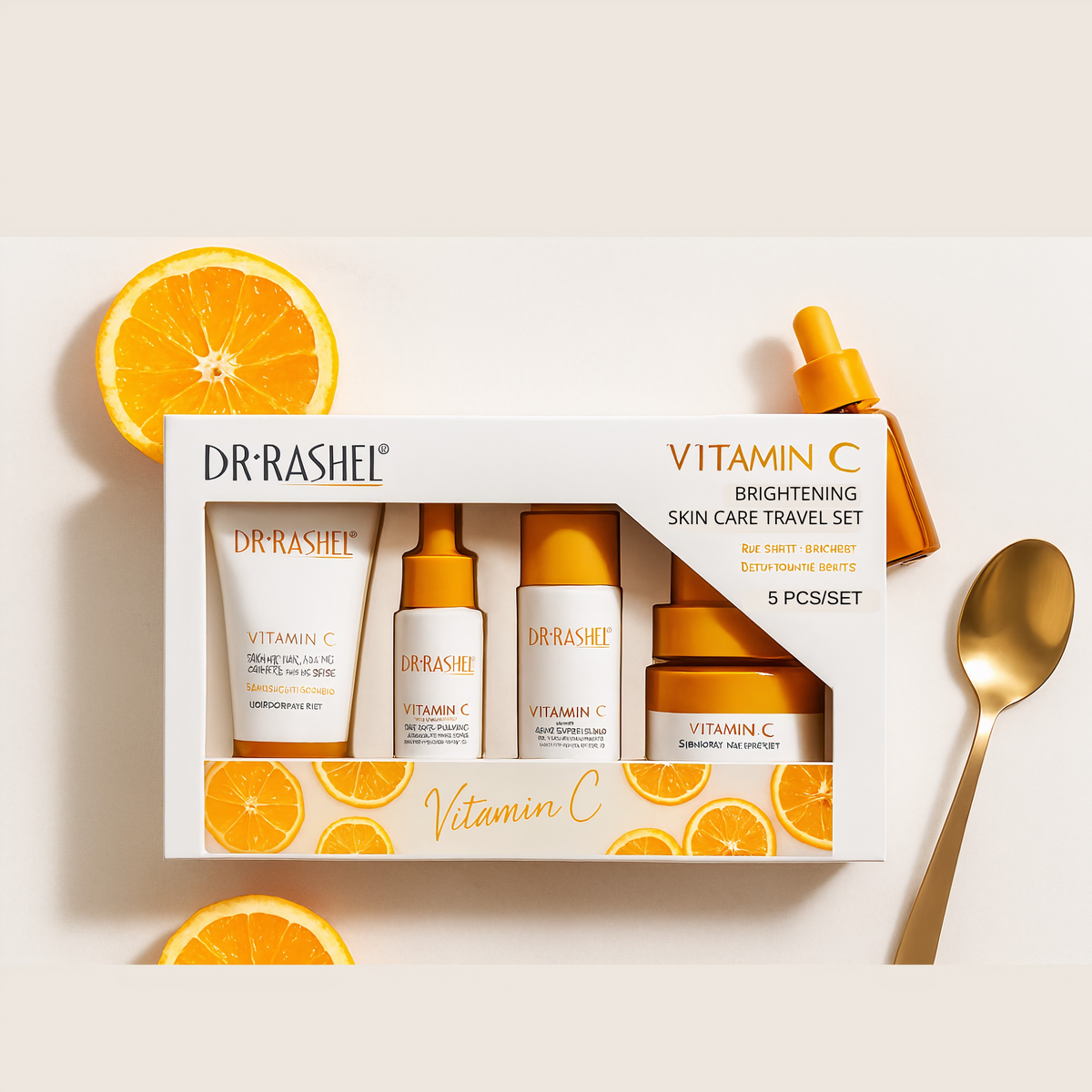 Dr.Rashel Vitamin C Brightening Skin Care Travel Set - 5Pcs Set Glo Arabia