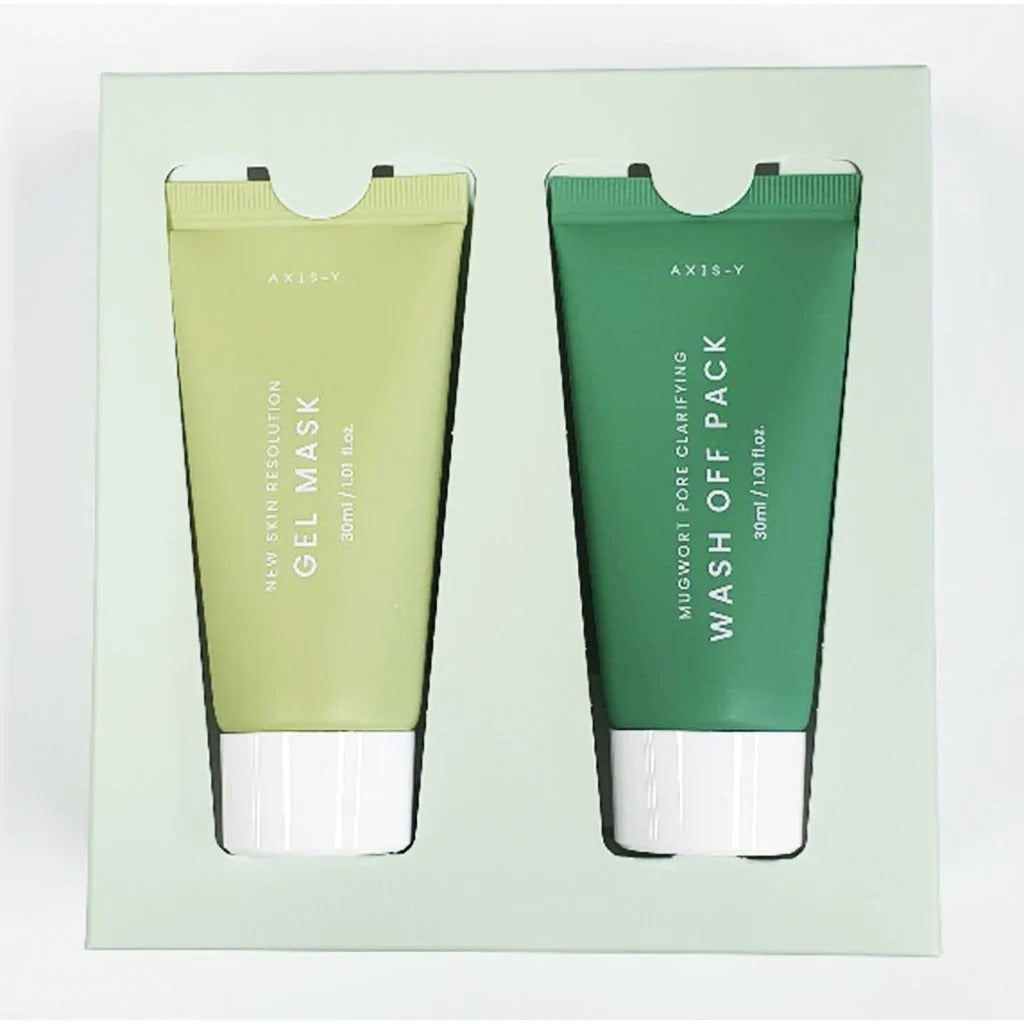Axis-Y Mask Now Glow Later Duo Set (Gel Mask & Wash Off Pack)