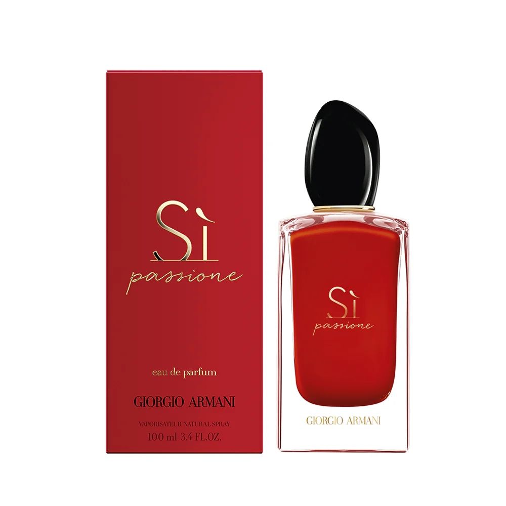 Giorgio Armani Sì Passione Eau De Parfum 100 Ml - Bold Floral Fruity Women'S Perfume Passionate Luxury Long Lasting Fragrance Giorgio