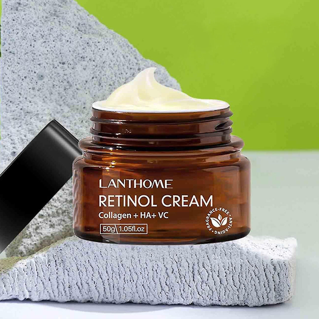 Lanthome Retinol Cream 50G - Anti Wrinkle Face Cream Retinol Collagen Hyaluronic Acid Shrink Pores Firming Improve Puffiness Moisturizing Skin Care