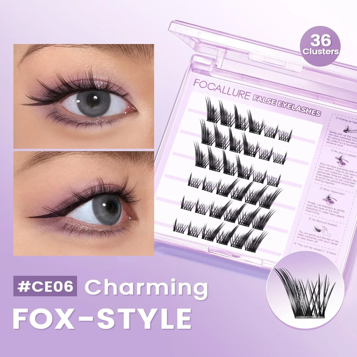 Focallure False Eyelashes - Fox-Style & Defined Lash Looks