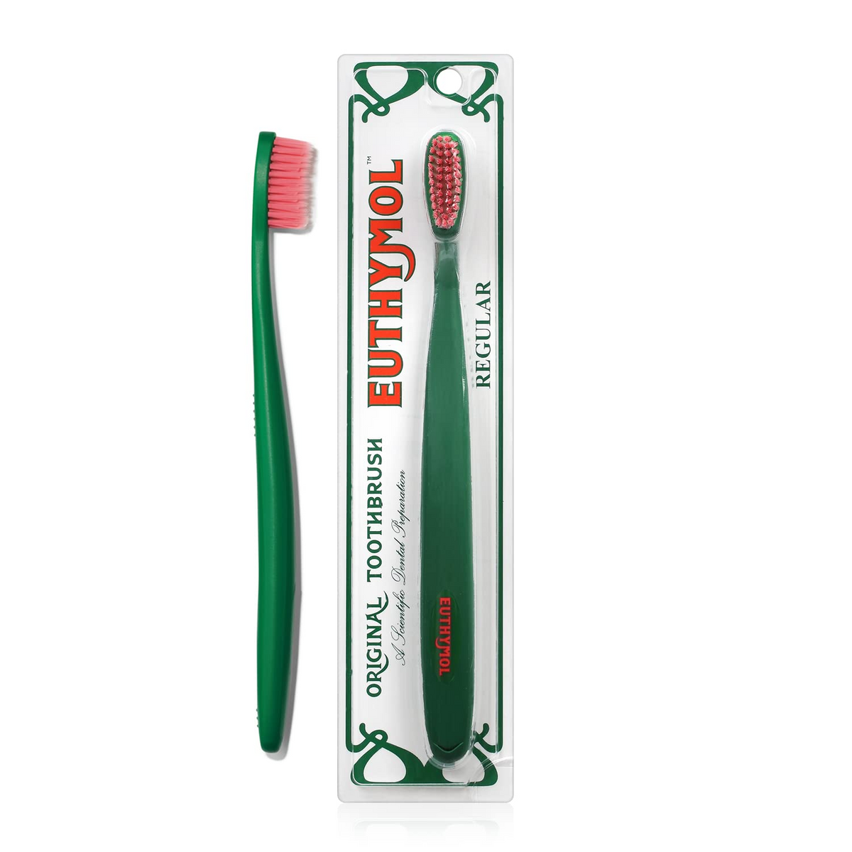 Euthymol Tooth Brush Regular Soft – Soft-Bristle Toothbrush for Gentle Daily Teeth & Gum Care