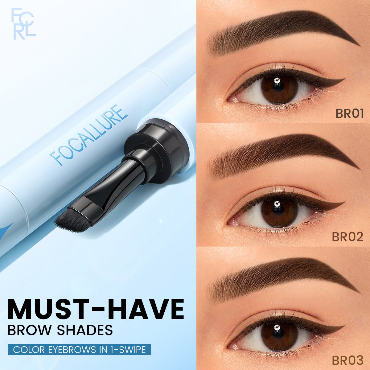 Focallure Lasting Waterproof Brow Pomade Smudge Proof Long Wear Cream Gel Eyebrow Makeup Focallure