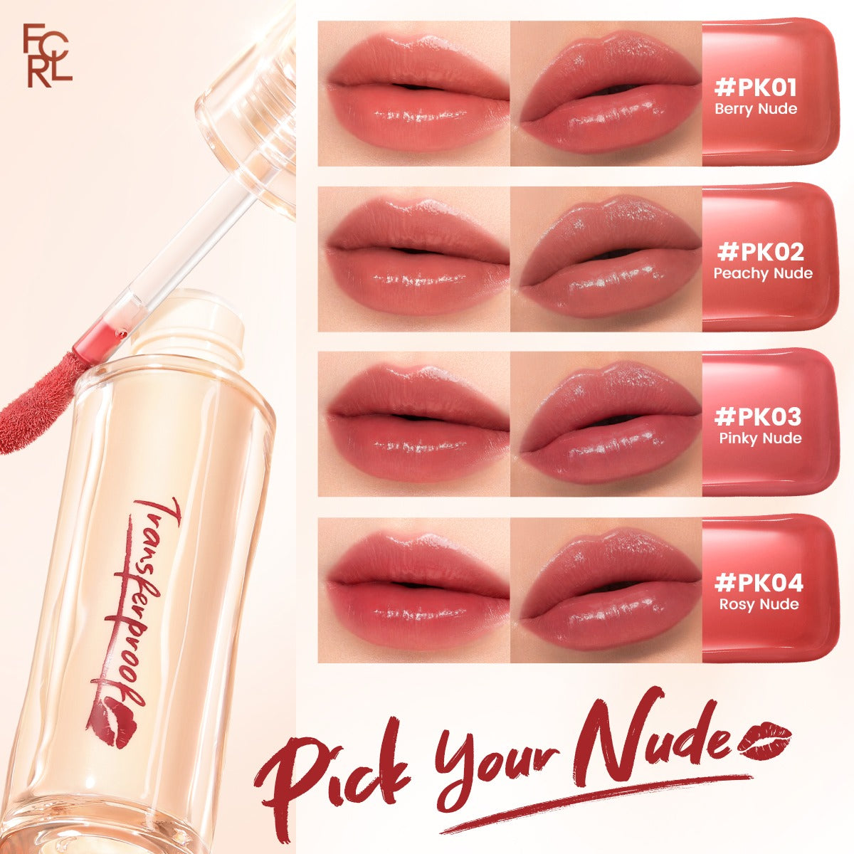 Focallure Watery Transferproof Lip Cream Long Lasting Matte Liquid Lipstick Hydrating Non Smudge Lip Color Focallure