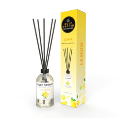Gulf Orchid Reed Diffuser Bundle – 4 Best Selling Scents (Strawberry, Coffee Latte, Lemon & Coconut) – 110ml Each