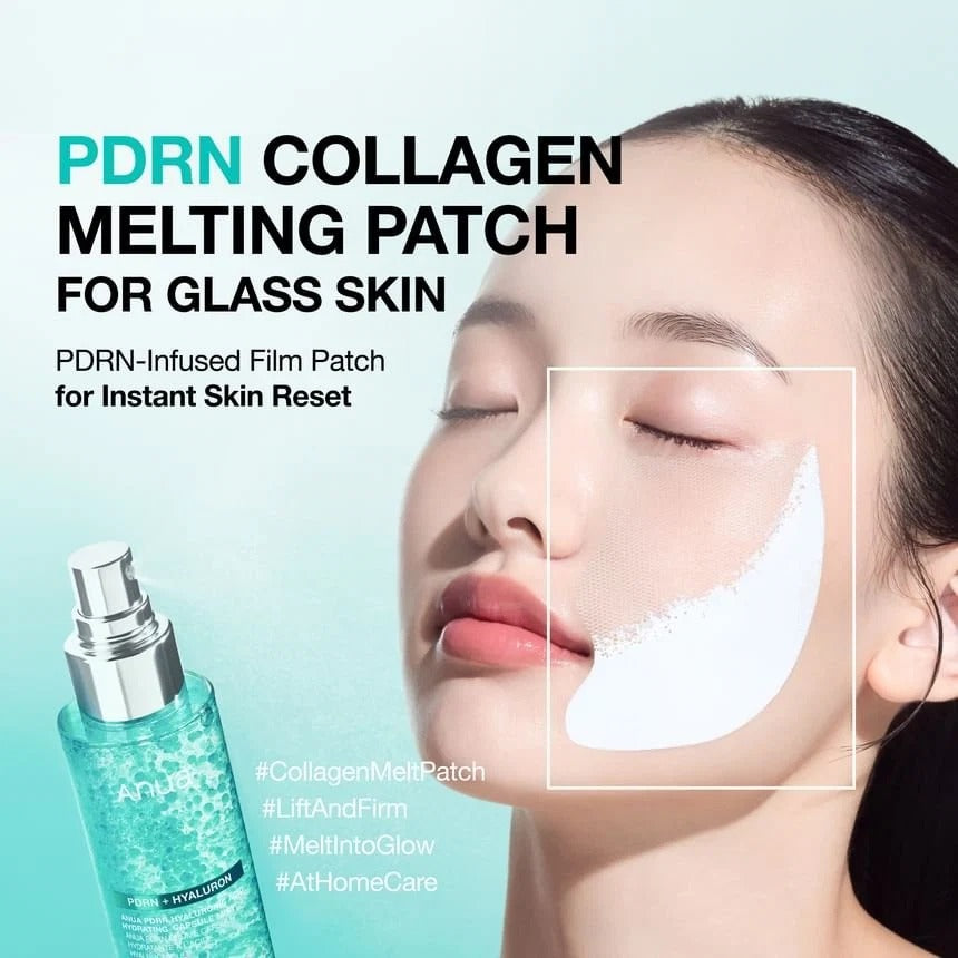ANUA PDRN Glass Skin Hydration Duo Set – Hyaluron Capsule Mist + Collagen Melting Patch Anua