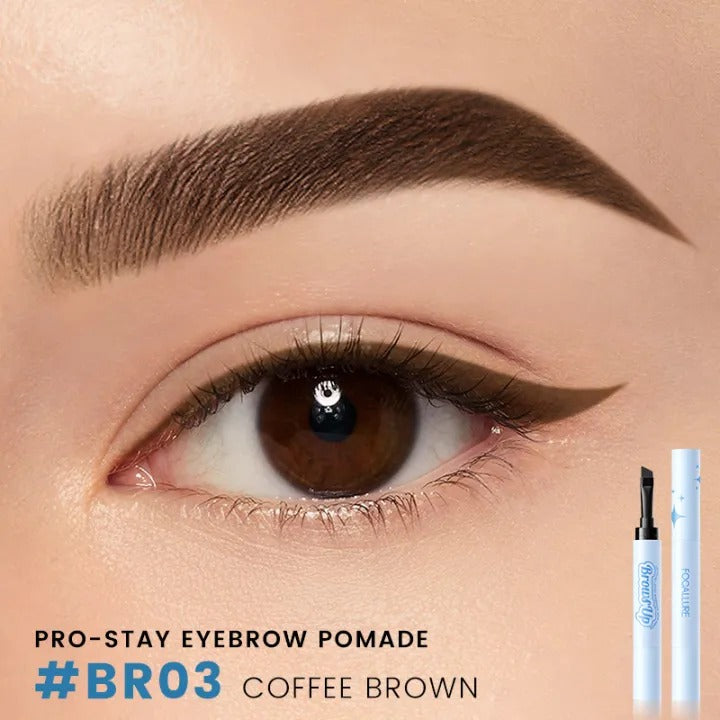 Focallure Lasting Waterproof Brow Pomade Smudge Proof Long Wear Cream Gel Eyebrow Makeup #BR03 Coffee Brown Focallure