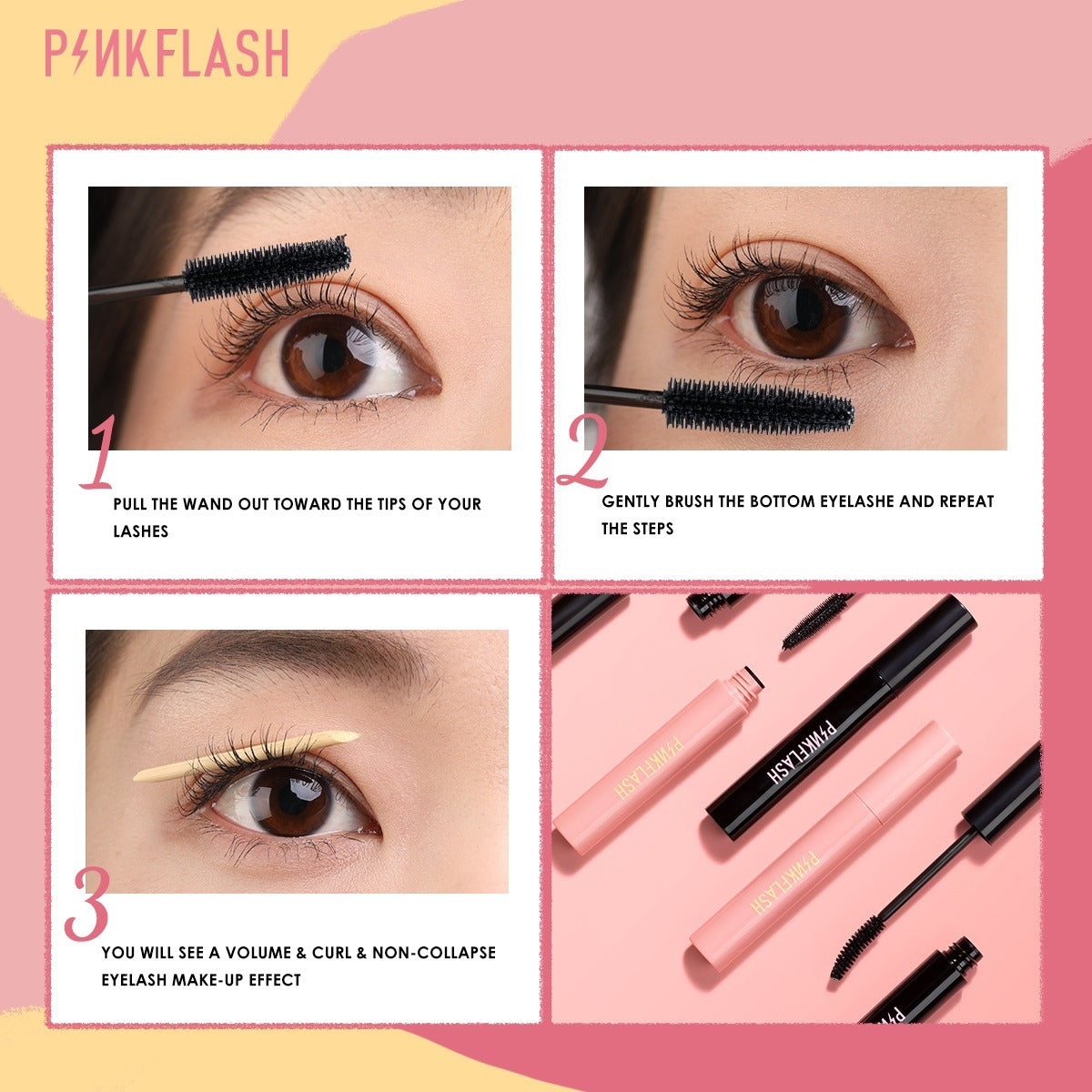 PinkFlash PF-E08 Oil-Proof Curl Mascara PINKFLASH